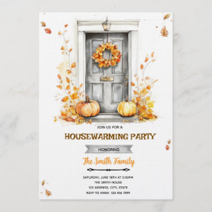 Fall autumn Housewarming party Invitation