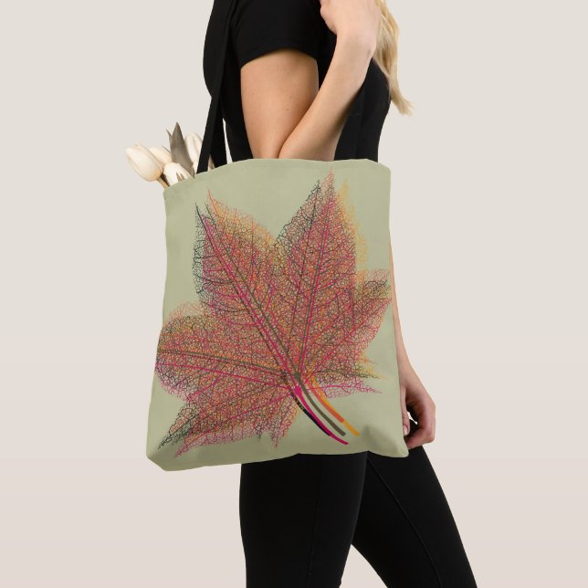 Fall Autumn Leaf Tote Bag (Close Up)