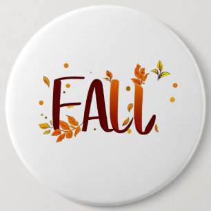 Fall/Autumn/Leaves  6 Cm Round Badge