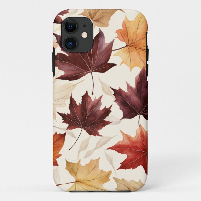 Fall Autumn Leaves Abstract Case-Mate iPhone Case (Back)
