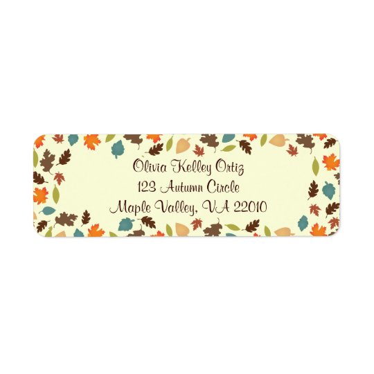 Fall Autumn Leaves Address Labels