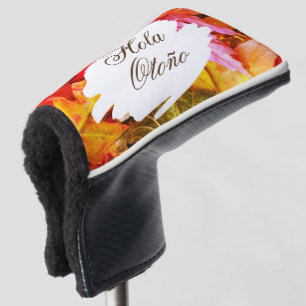 Fall Autumn Leaves Brown Green Orange Golfer Lover Golf Head Cover