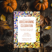 Fall Autumn Leaves Chic Custom HOUSEWARMING PARTY
