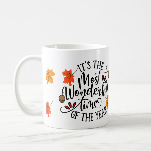 Fall Autumn Leaves 🍁  Coffee Mug (Left)