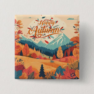 Fall/Autumn/leaves/colourful 15 Cm Square Badge