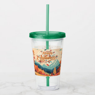 Fall/Autumn/leaves/colourful Acrylic Tumbler