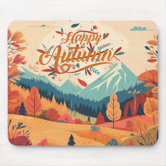 Fall/Autumn/leaves/colourful Mouse Mat (Front)