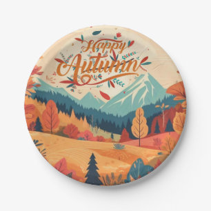 Fall/Autumn/leaves/colourful Paper Plate