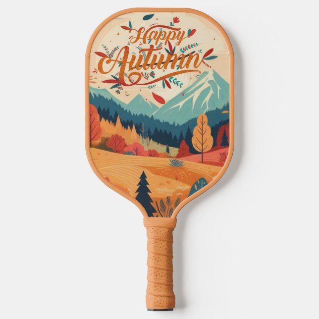 Fall/Autumn/leaves/colourful Pickleball Paddle (Front)