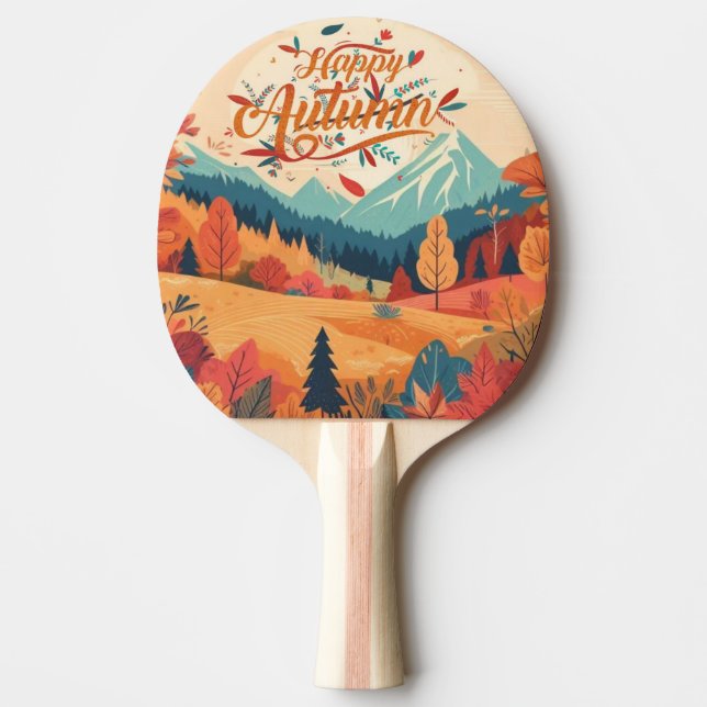 Fall/Autumn/leaves/colourful Ping Pong Paddle (Front)