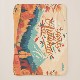 Fall/Autumn/leaves/colourful Sherpa Blanket