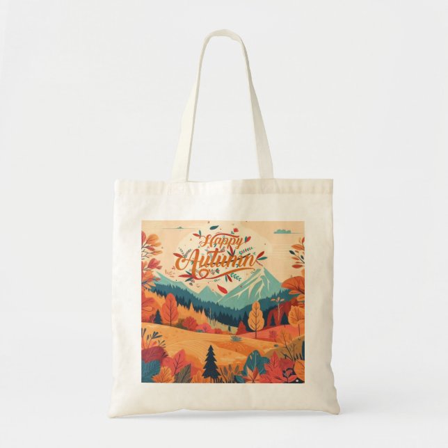 Fall/Autumn/leaves/colourful Tote Bag (Front)