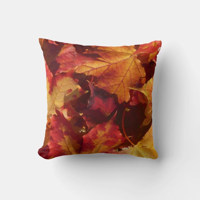 Fall Autumn Leaves Cushion (Front)