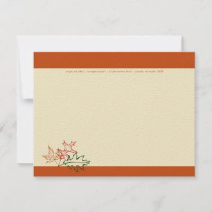 Fall Autumn Leaves Note Cards