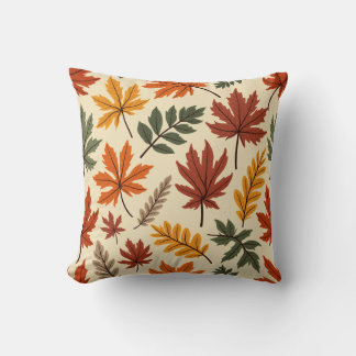 fall autumn leaves pillow cushion