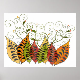 Fall Autumn Leaves Poster