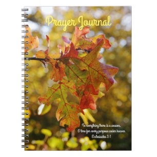Fall Autumn Leaves Prayer Journal Notebook