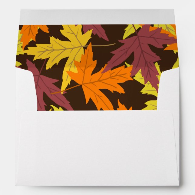 Fall Autumn Leaves Return Address Envelopes (Back (Bottom))