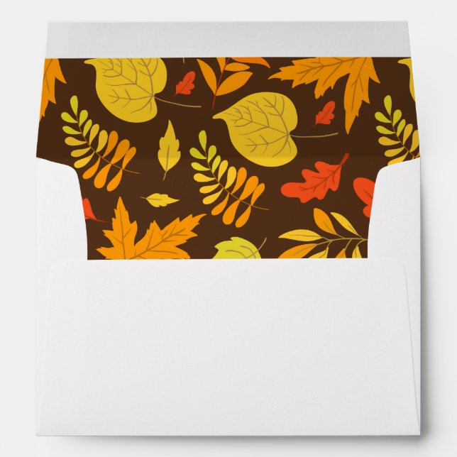 Fall Autumn Leaves Return Address Envelopes (Back (Bottom))