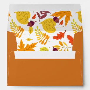 Fall Autumn Leaves Return Address Envelopes