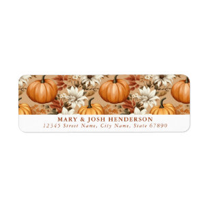 Fall Autumn Leaves Return Address Labels