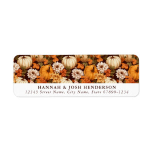 Fall Autumn Leaves Return Address Labels