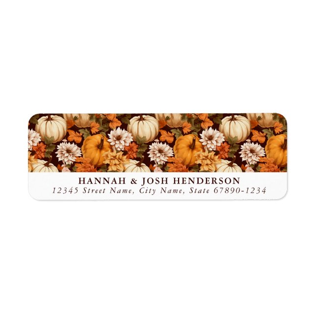 Fall Autumn Leaves Return Address Labels (Front)