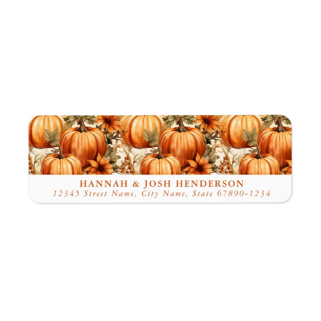 Fall Autumn Leaves Return Address Labels (Front)