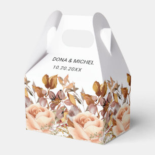 Fall Autumn Leaves Rustic Country Boho Wedding Favour Box