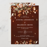 Fall Autumn Leaves Rustic Country Boho Wedding In