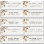Fall Autumn Leaves Rustic Country Guest Address<br><div class="desc">Elegant rustic country fall wedding invitation guest address labels featuring brown,  red,  orange,  green eucalyptus leaves. Please contact me for any help in customisation or if you need any other product with this design.</div>