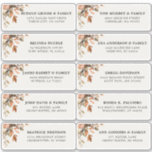 Fall Autumn Leaves Rustic Country Guest Address<br><div class="desc">Elegant rustic country fall wedding invitation guest address labels featuring brown,  red,  orange,  green eucalyptus leaves. Please contact me for any help in customisation or if you need any other product with this design.</div>