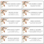 Fall Autumn Leaves Rustic Country Guest Address St<br><div class="desc">Elegant rustic country fall wedding invitation guest address labels featuring brown,  red,  orange,  green eucalyptus leaves. Please contact me for any help in customisation or if you need any other product with this design.</div>