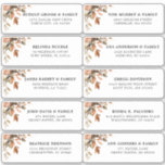 Fall Autumn Leaves Rustic Country Guest Address St<br><div class="desc">Elegant rustic country fall wedding invitation guest address labels featuring brown,  red,  orange,  green eucalyptus leaves. Please contact me for any help in customisation or if you need any other product with this design.</div>