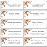 Fall Autumn Leaves Rustic Country Guest Address St