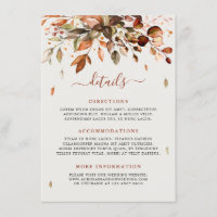 Fall Autumn Leaves Rustic Country Wedding Details 