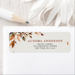 Fall Autumn Leaves Rustic  Wedding Return Address<br><div class="desc">Elegant rustic country fall wedding return address label featuring brown,  red,  orange,  green eucalyptus leaves. Please contact me for any help in customisation or if you need any other product with this design.</div>