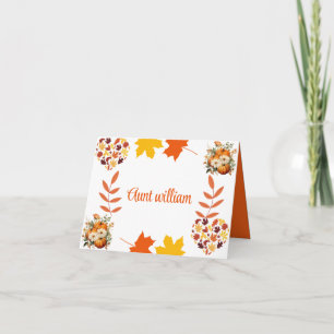 Fall Autumn Leaves Thanksgiving Invitation