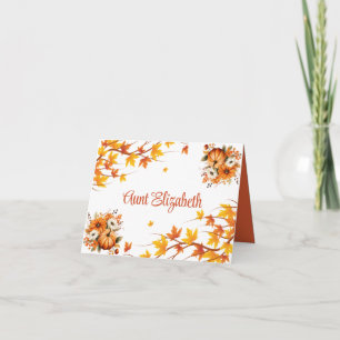 Fall Autumn Leaves Thanksgiving Invitation