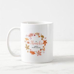 Fall Autumn Leaves Thanksgiving Personalised Coffee Mug