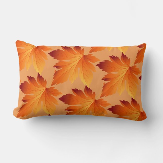 Fall Autumn Leaves Throw Pillow (Front)