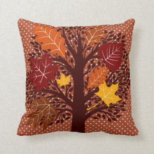 Fall Autumn Leaves Tree November Harvest Cushion