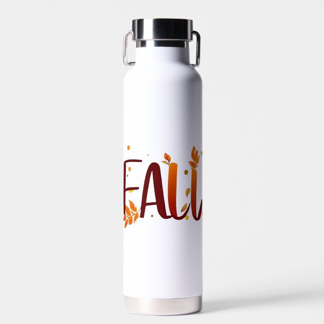 Fall/Autumn/Leaves  Water Bottle (Front)
