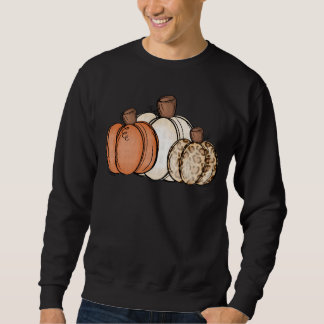 Fall Autumn Leopard Watercolor Pumpkin Sweatshirt