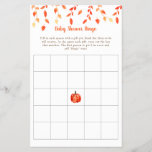 Fall Autumn Little Pumpkin Baby Shower Bingo Game Flyer<br><div class="desc">"A little pumpkin is on the way" fall autumn baby shower bingo game.</div>