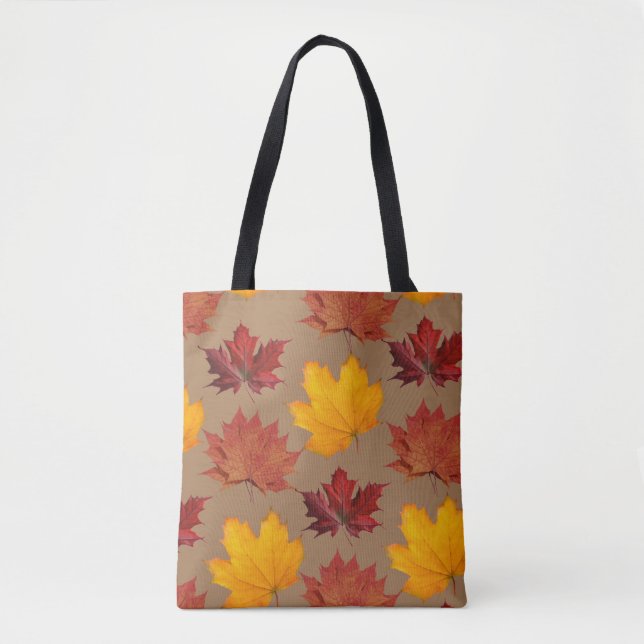 Fall Autumn maple leaves Tote bag (Front)