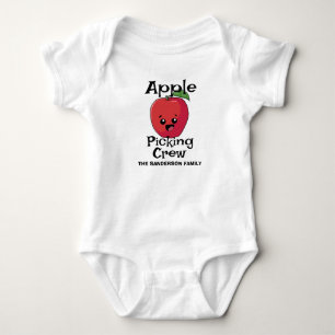 Fall Autumn Matching Family Apple Picking Crew Baby Bodysuit