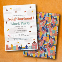 Fall Autumn Neighborhood Block Party