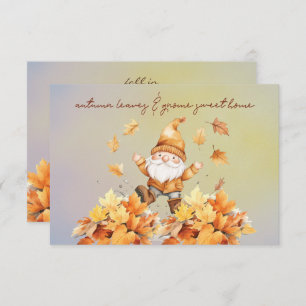 Fall Autumn New Address Card