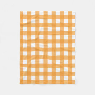Fall Autumn Orange Plaid Pattern   Fleece Blanket